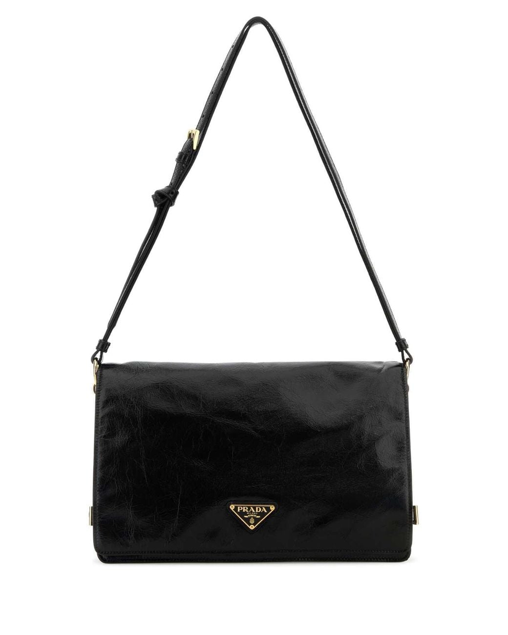 Prada Black Leather Medium Shoulder Bag