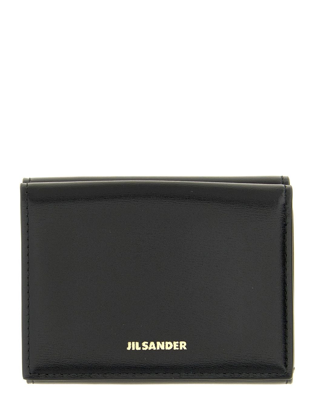 Jil Sander Black Mini Leather Wallet
