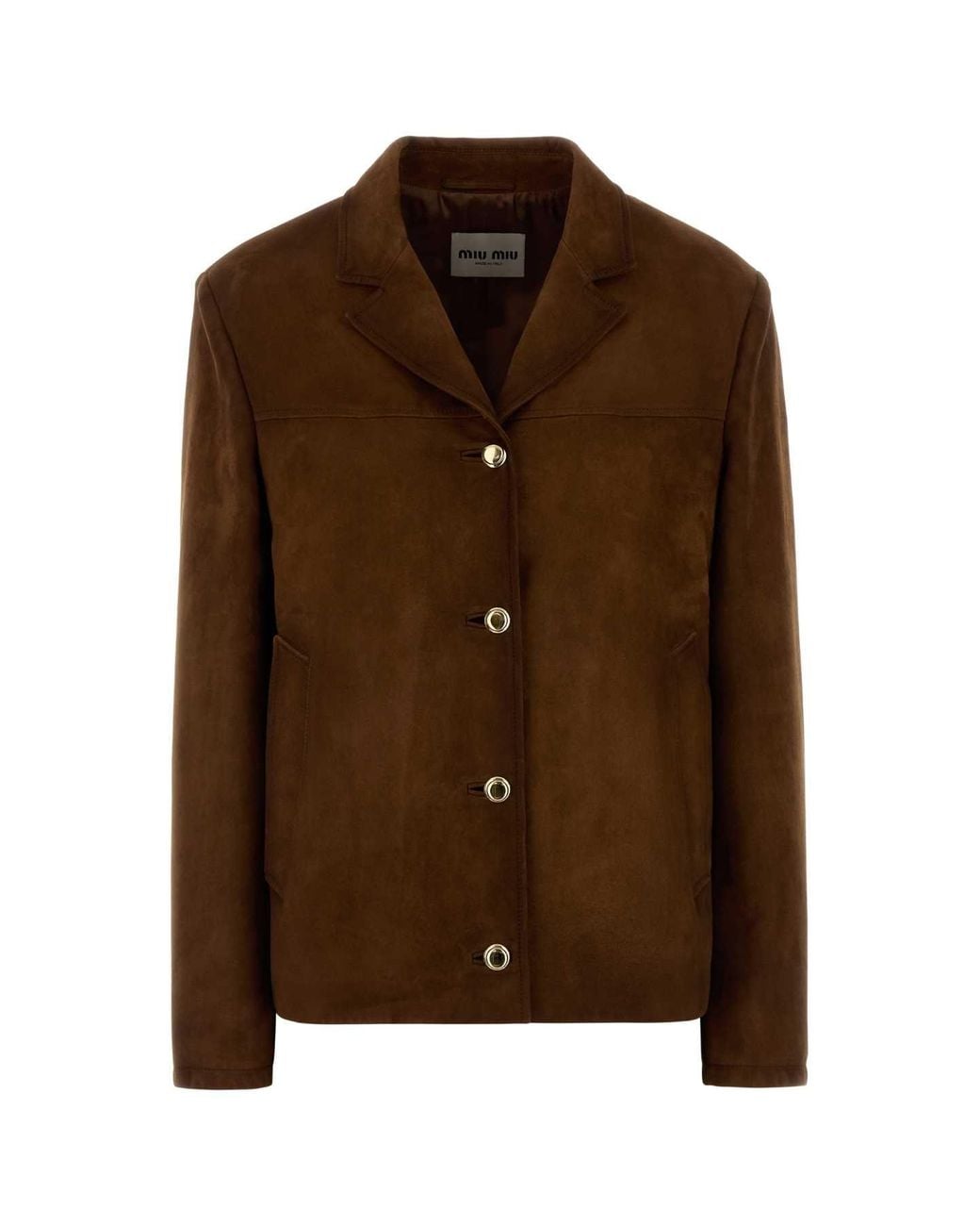 Miu Miu Brown Leather Jackets