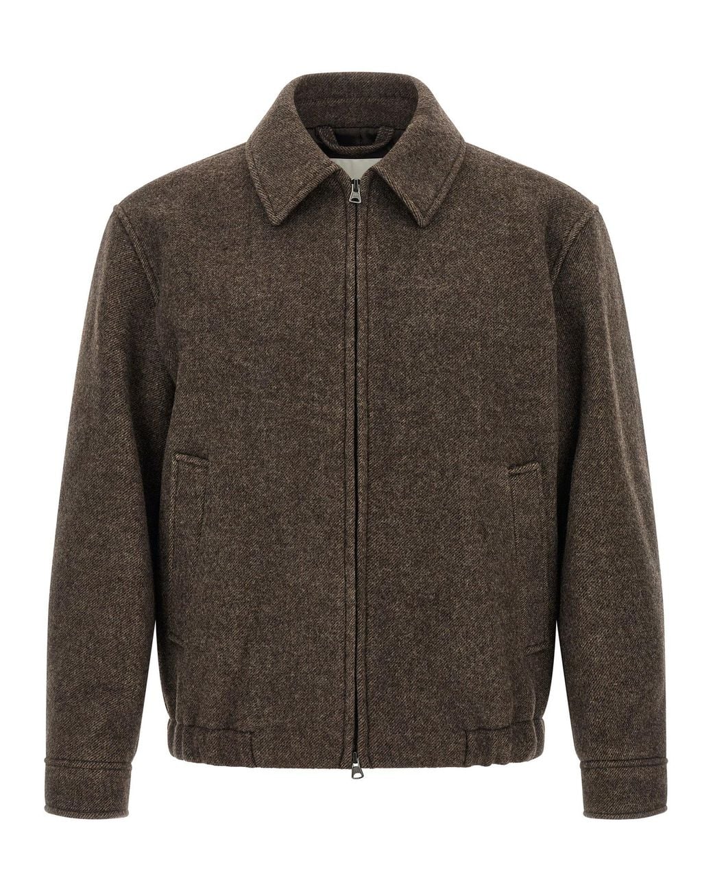 DUNST Gray Mélange Wool Jacket for men