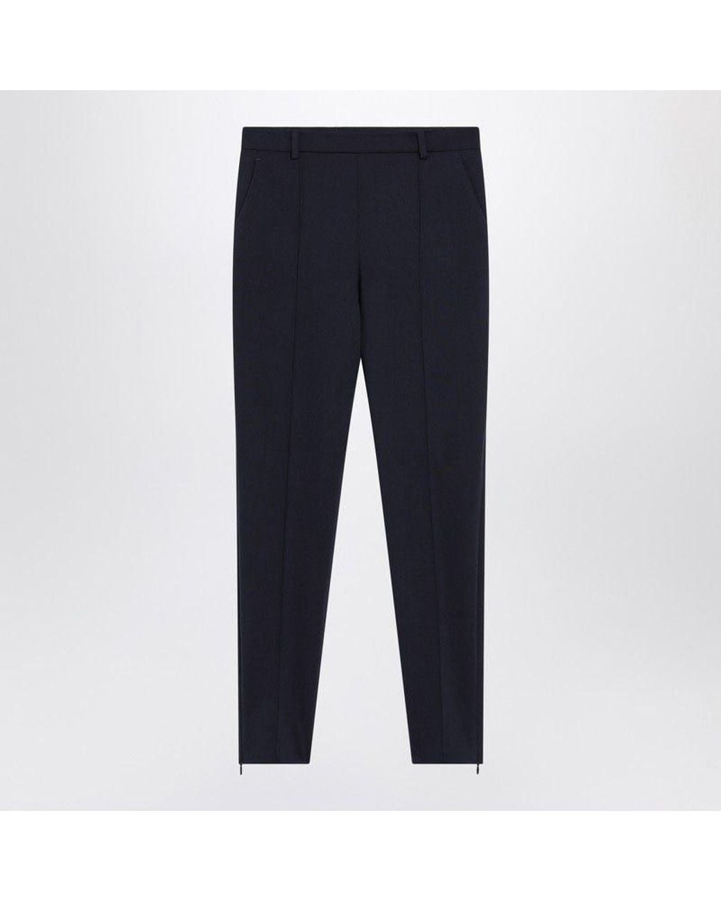 Gucci Blue Slim Wool Trousers for men