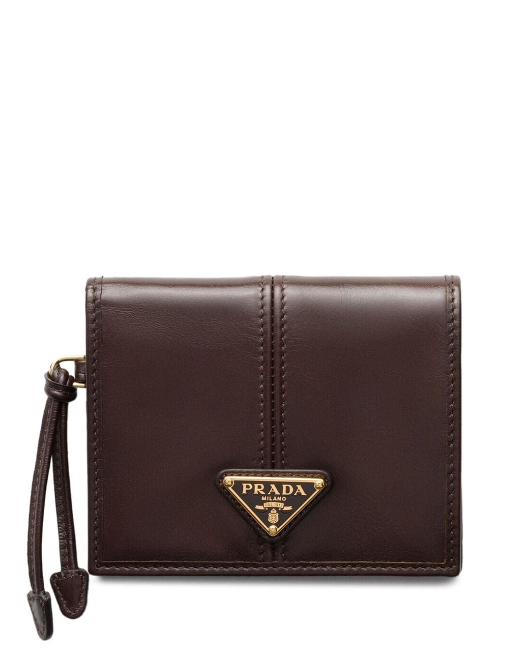 Prada Brown Small Leather Wallet