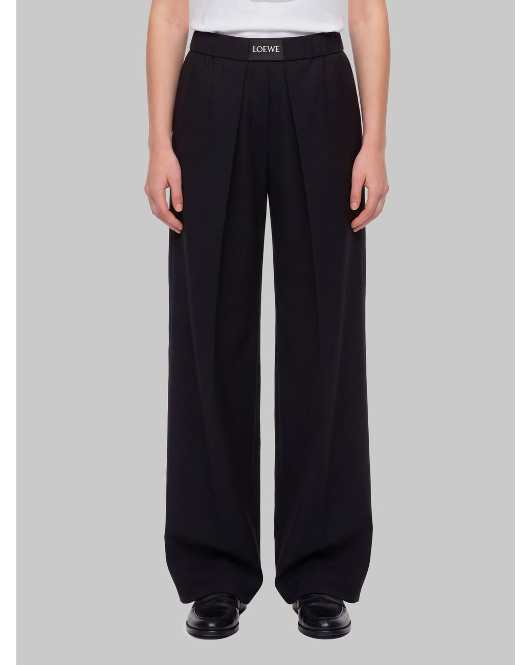 Loewe Black Elasticated Wool Pants