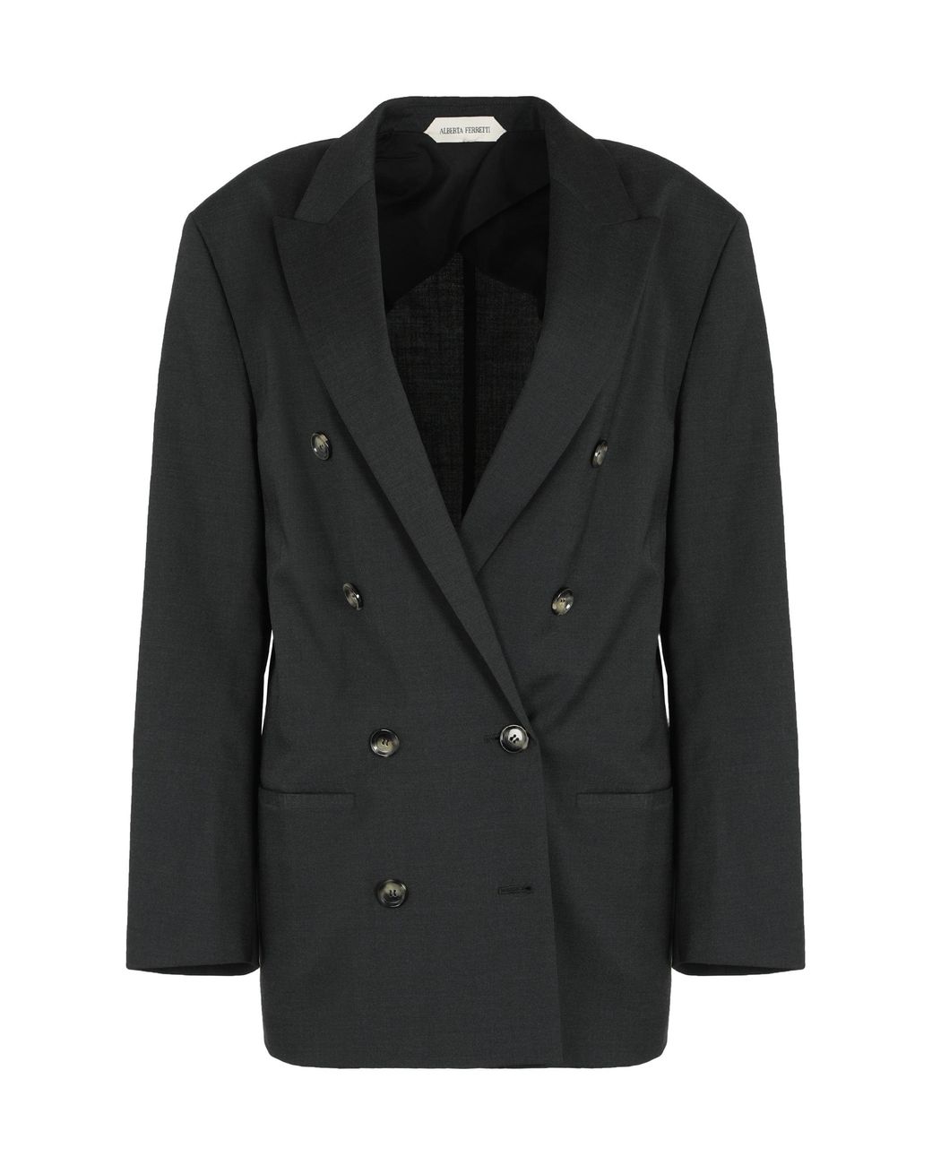 Alberta Ferretti Black Double-Breasted Blazer
