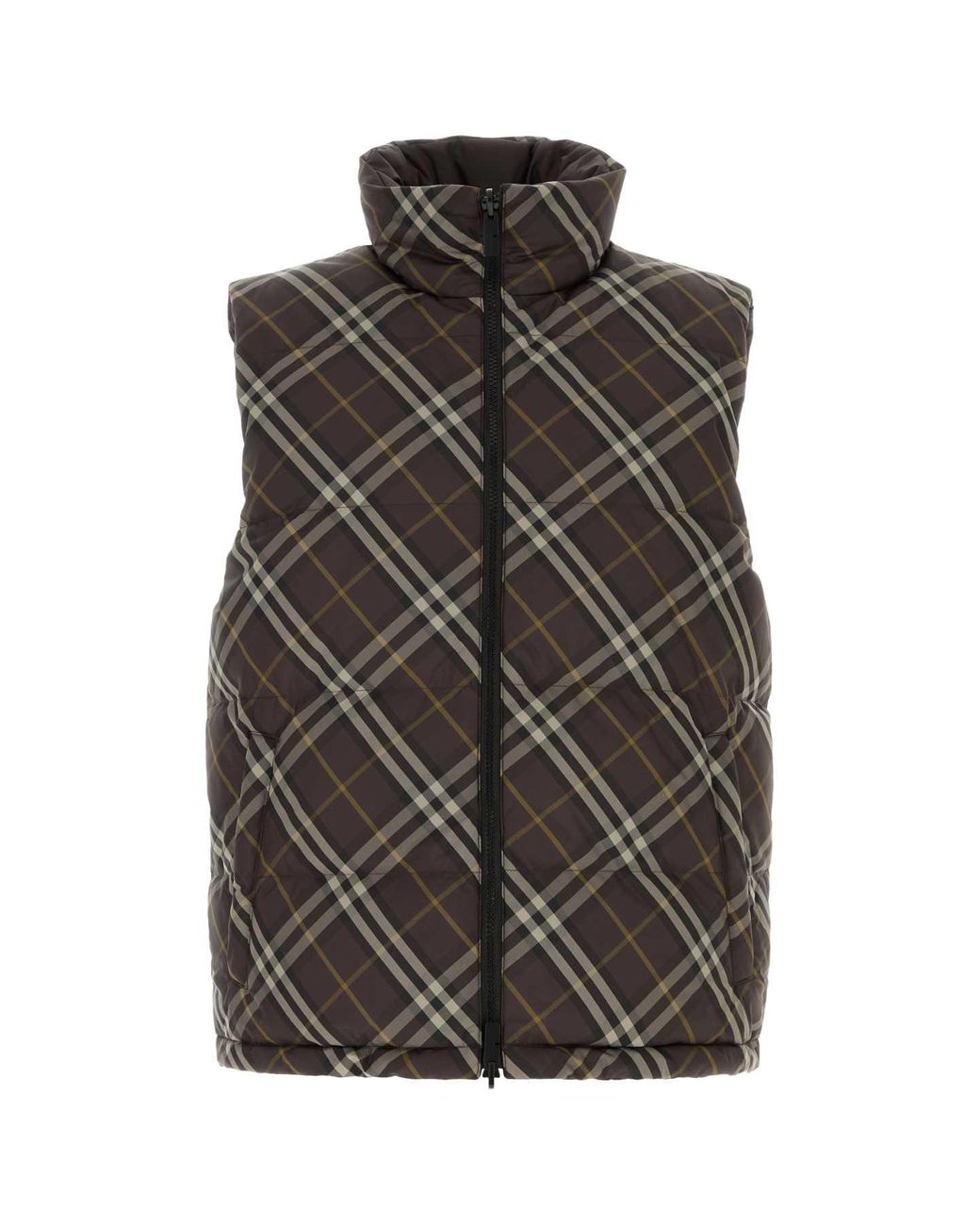Burberry Black Embroidered Polyester Reversibile Down Jacket for men