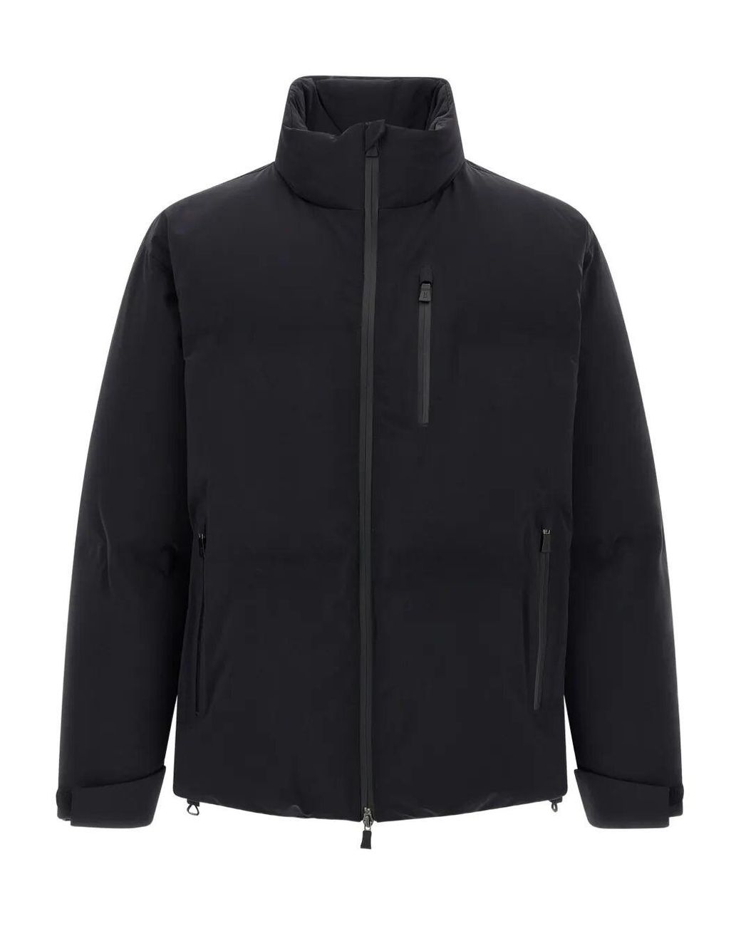 Herno Blue New Impact High-Neck Short Down Jacket Clothing for men