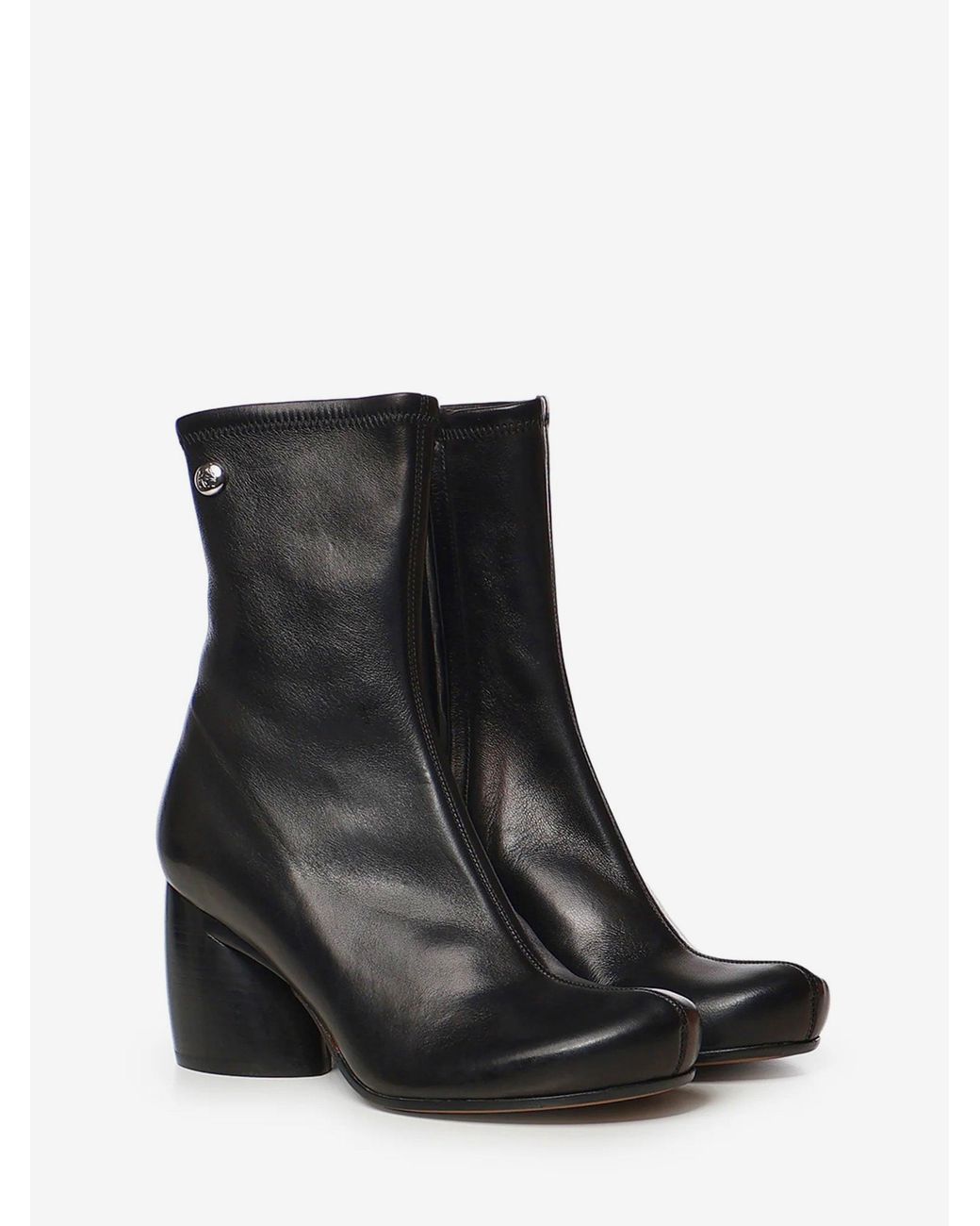 Loewe Black "Oval" Stretch Nappa Ankle Boots