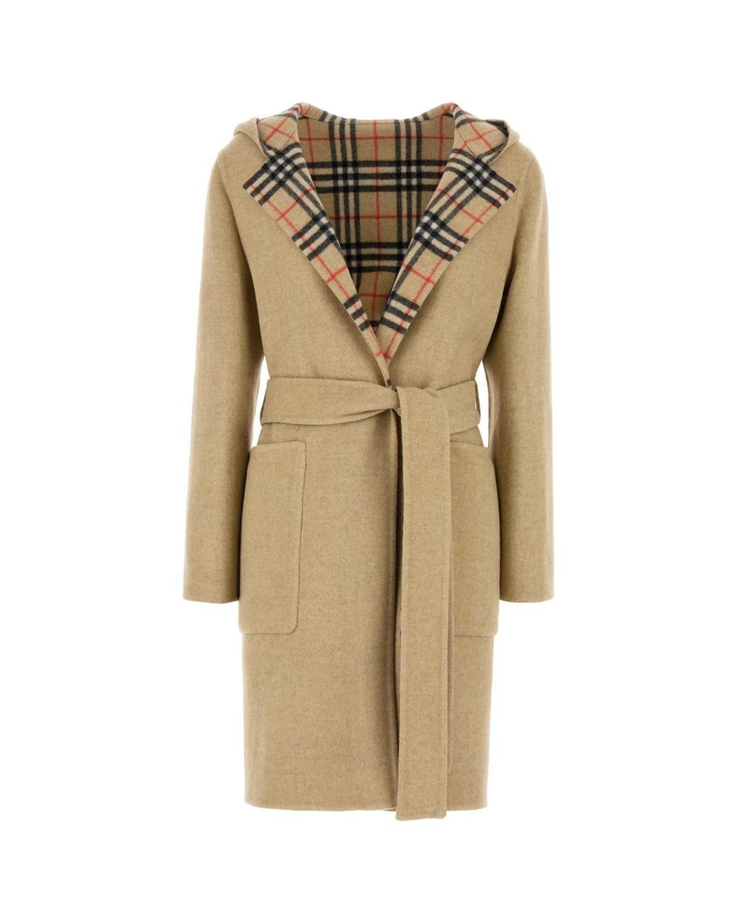Burberry Natural Wool Reversible Coat