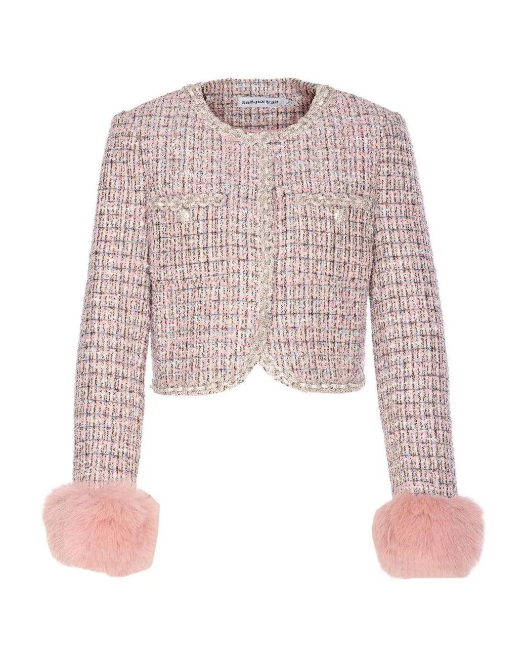 Self-Portrait Pink Tweed Jackets