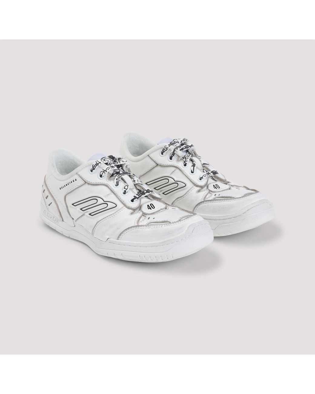 Balenciaga White Hamptons Sports Shoes