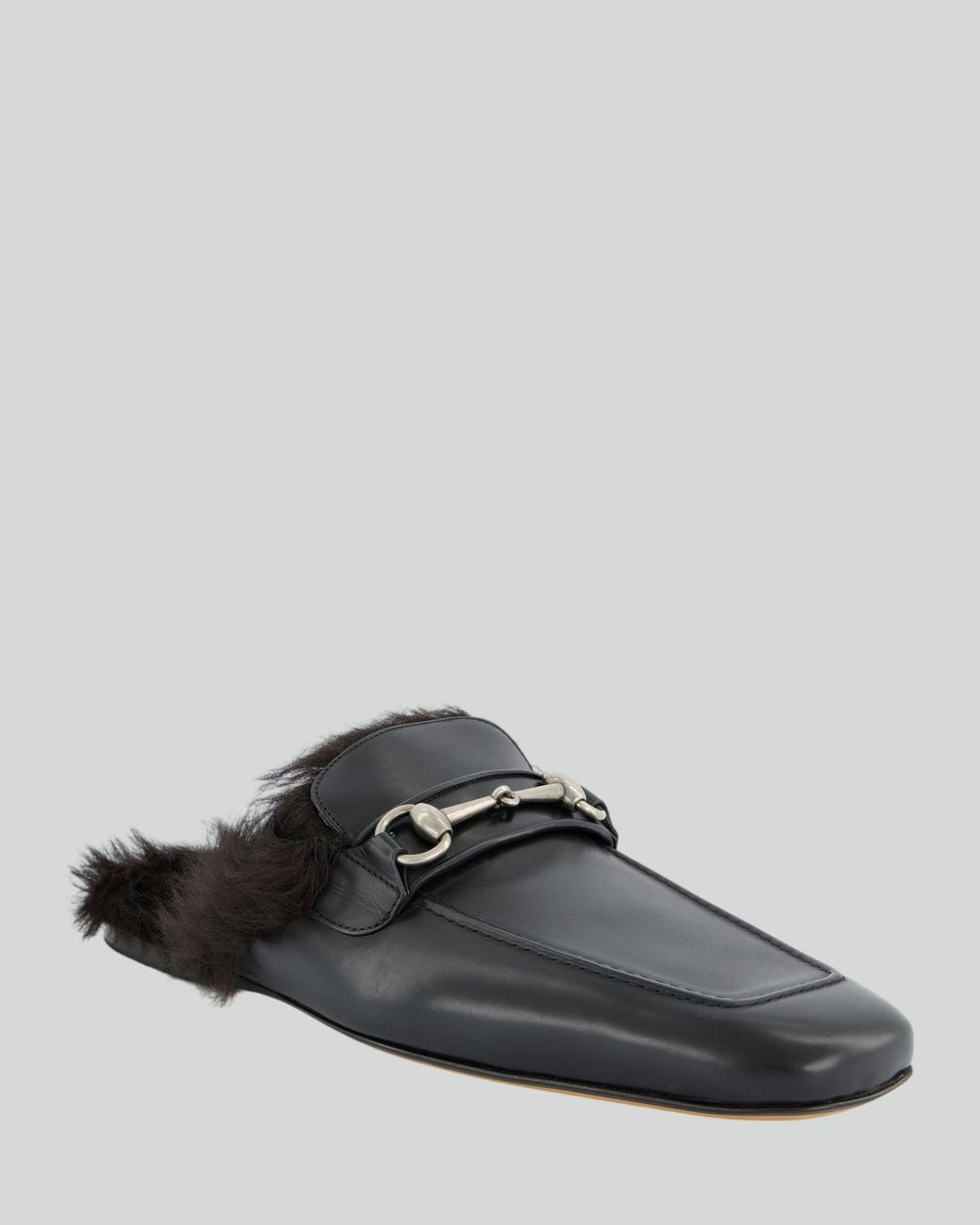 Gucci Black Horsebit Slippers