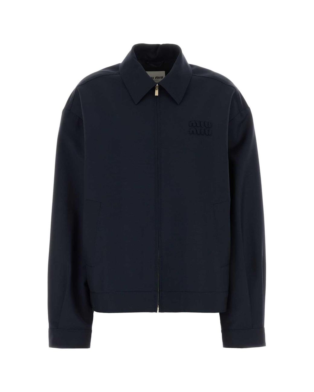 Miu Miu Blue Mohair Blend Jacket