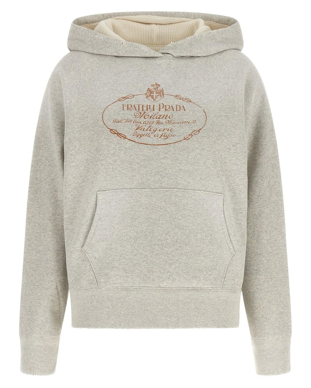 Prada Gray Reversible Hoodie