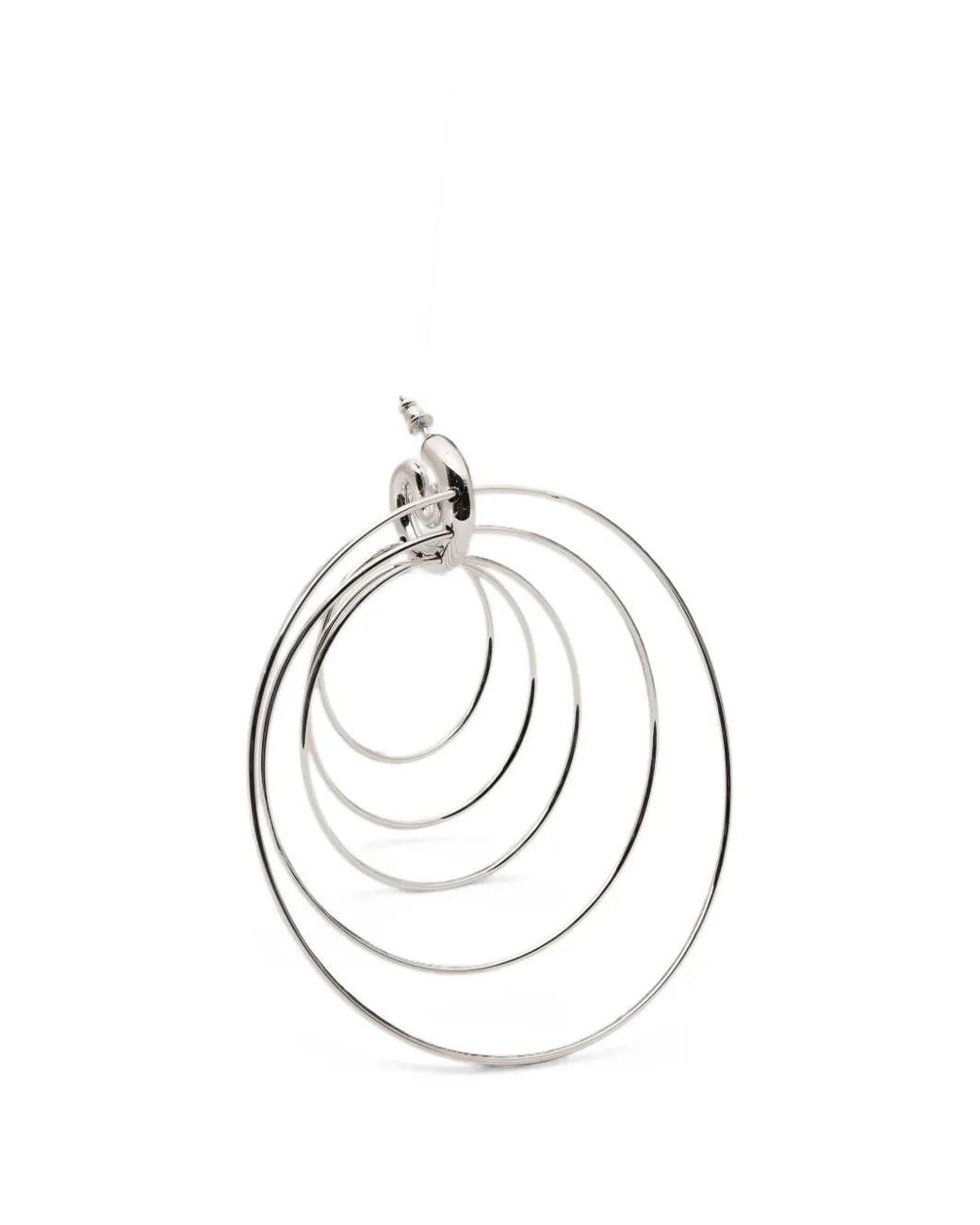 Panconesi Metallic "Pierced Serpent" Hoops Large