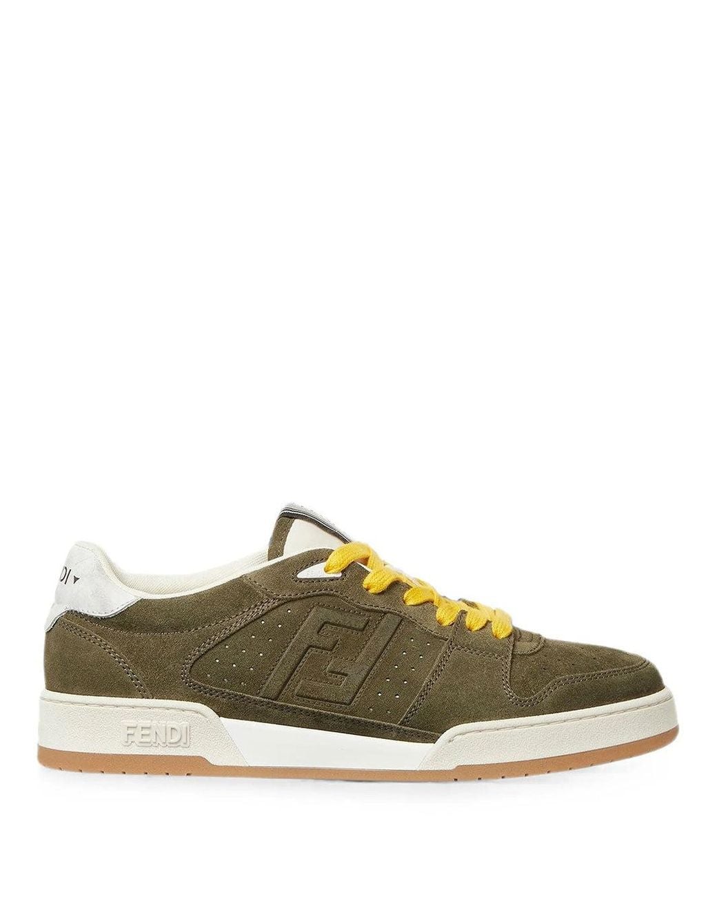 Fendi Green Logo Match Sneakers for men