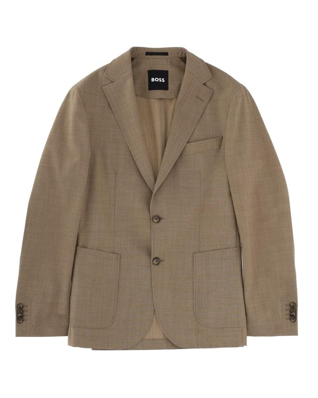 Boss Brown Tailored Wool-Blend Blazer for men