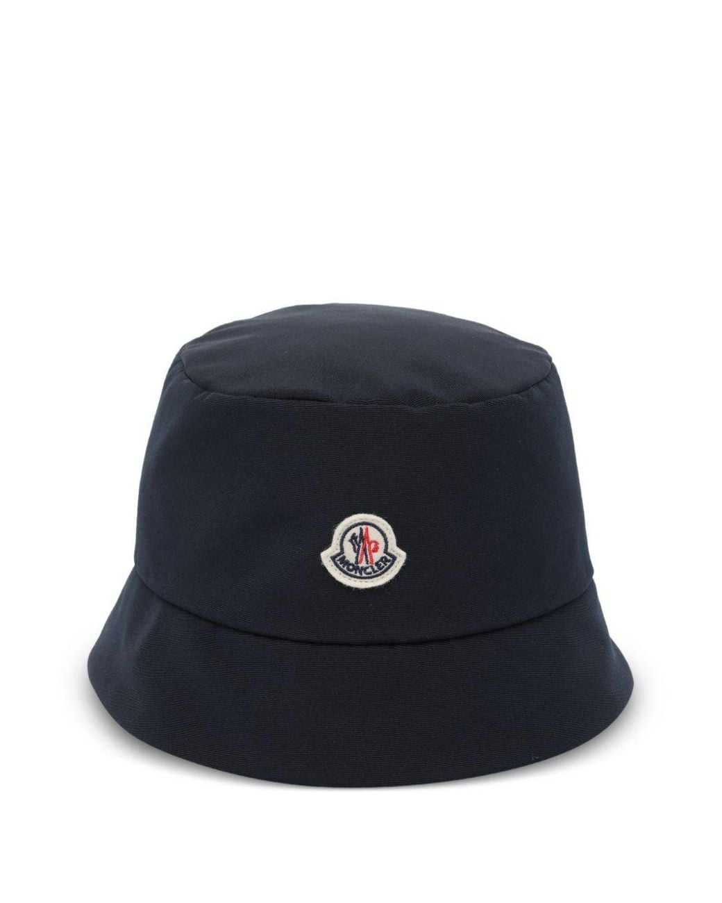 Moncler Blue Padded Hat With Logo Patch