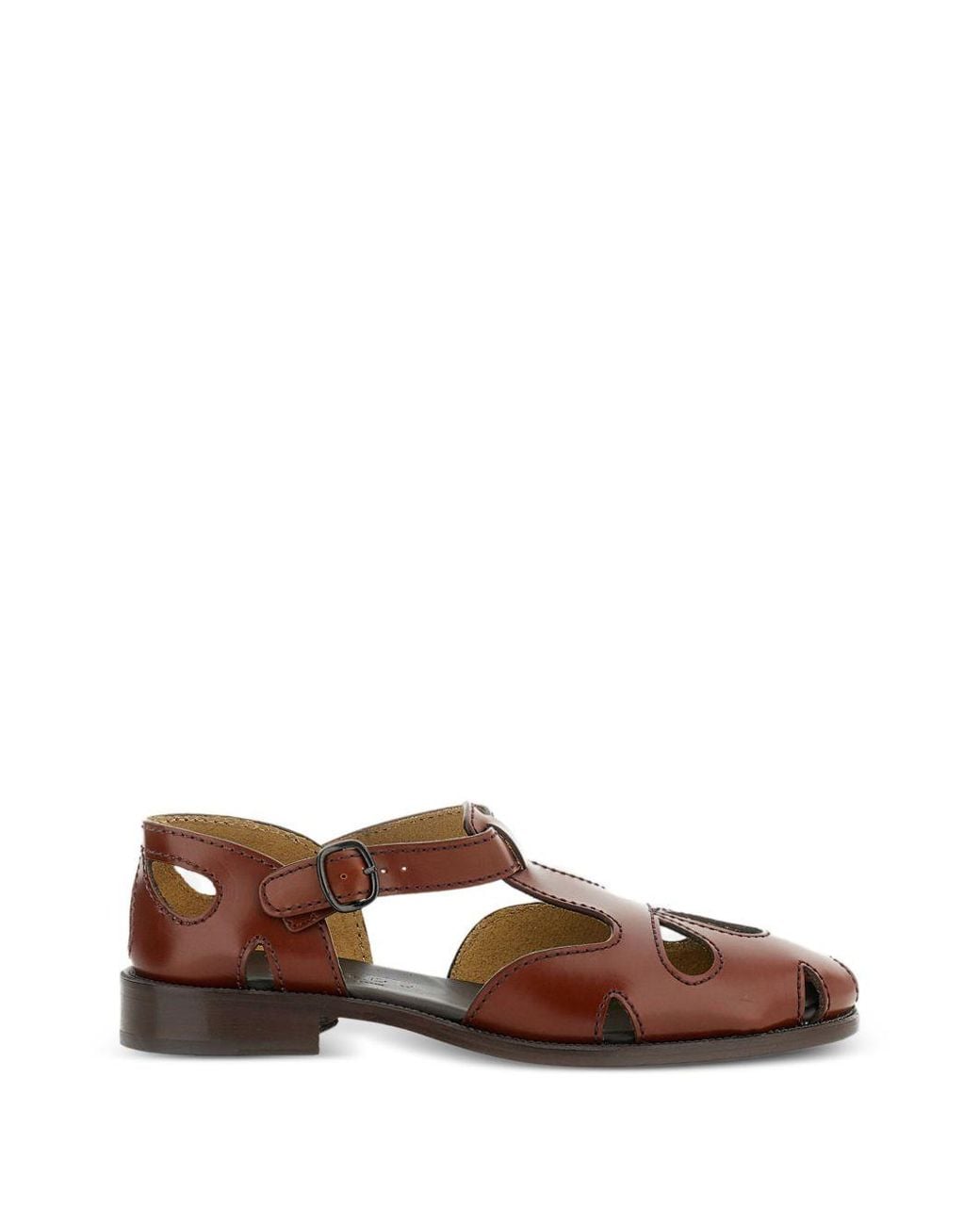 Hereu Brown Floreta Suede Leather Loafer