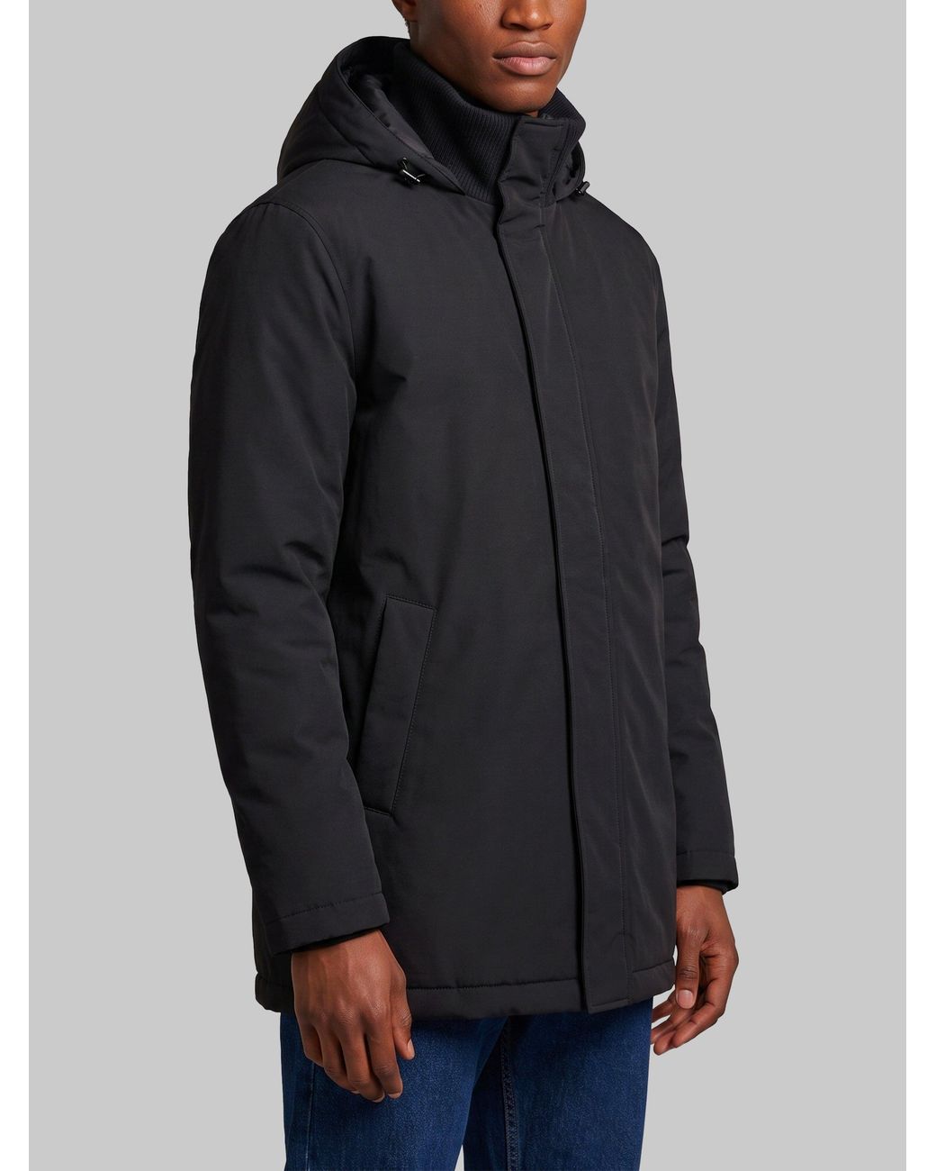Herno Gray Knit-Collar Jacket for men