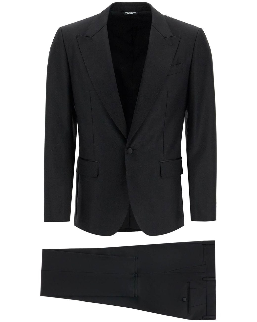 Dolce & Gabbana Black Wool And Silk Tuxedo Suit for men