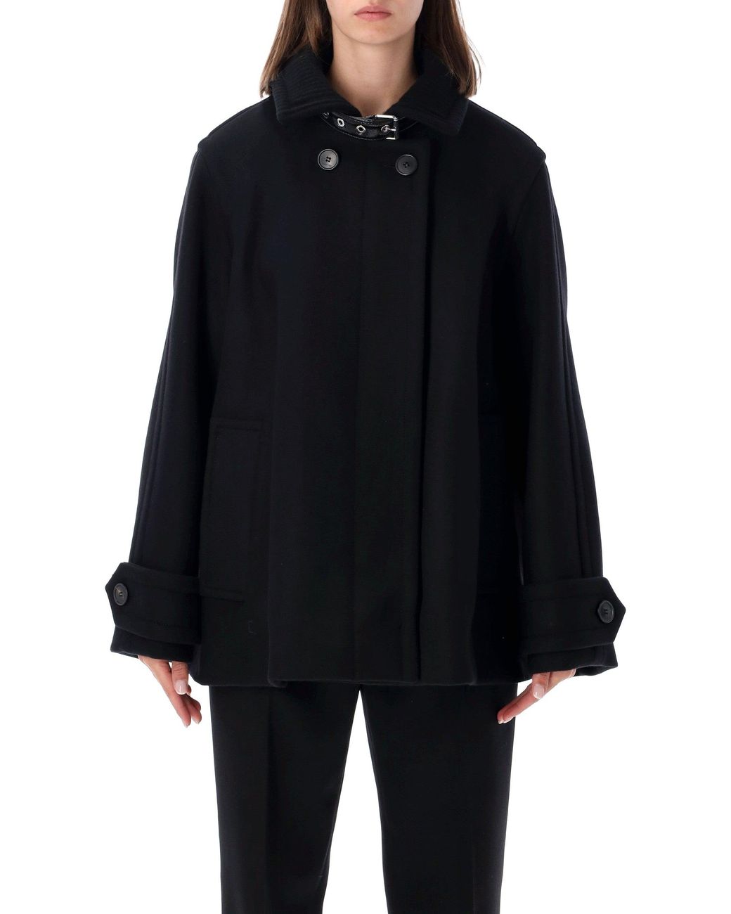 Lanvin Black Short Wool Coat