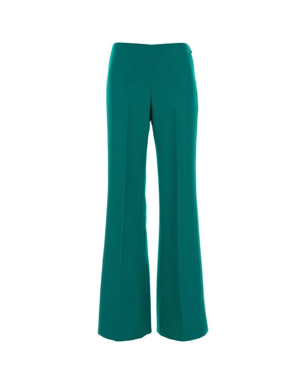 Fendi Green Wool Flared Trousers