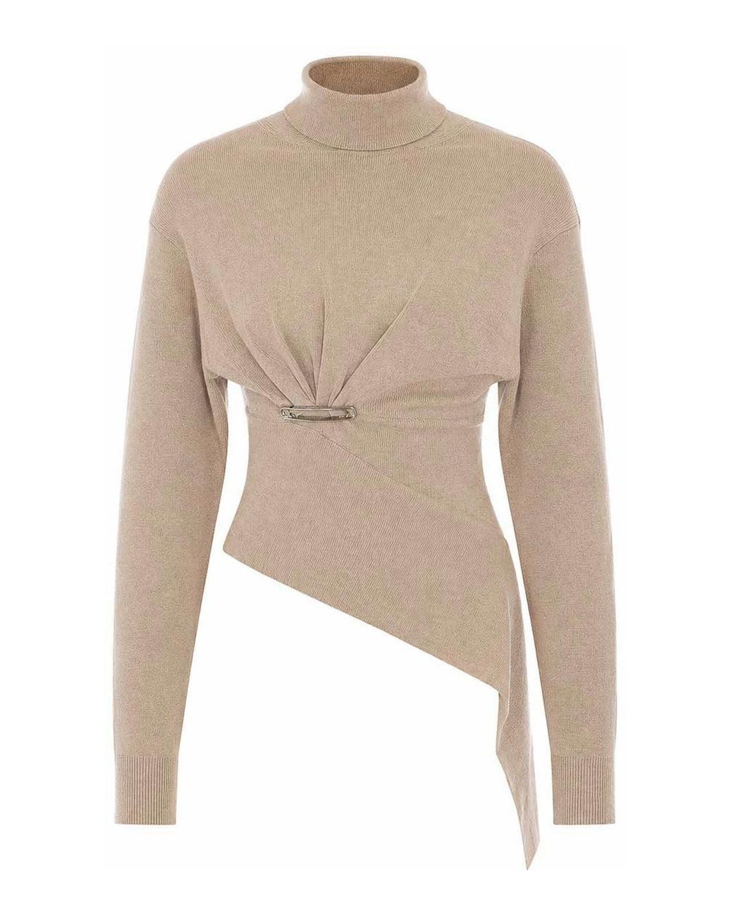 Lanvin Natural Draped Sweater