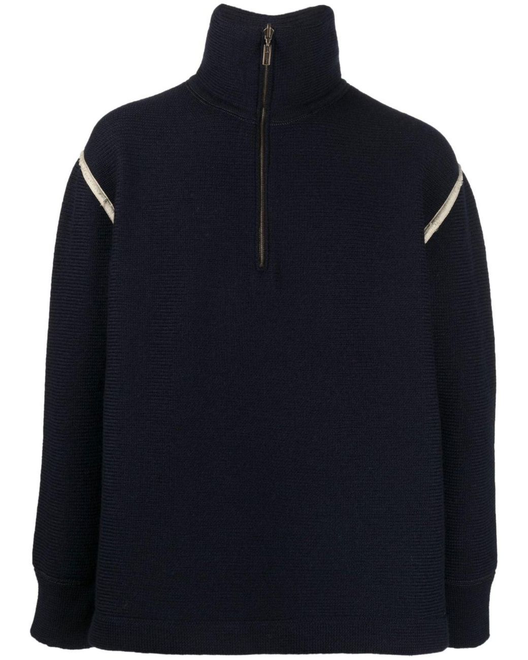 Maison Margiela Blue Elbow-Patch Sweater for men
