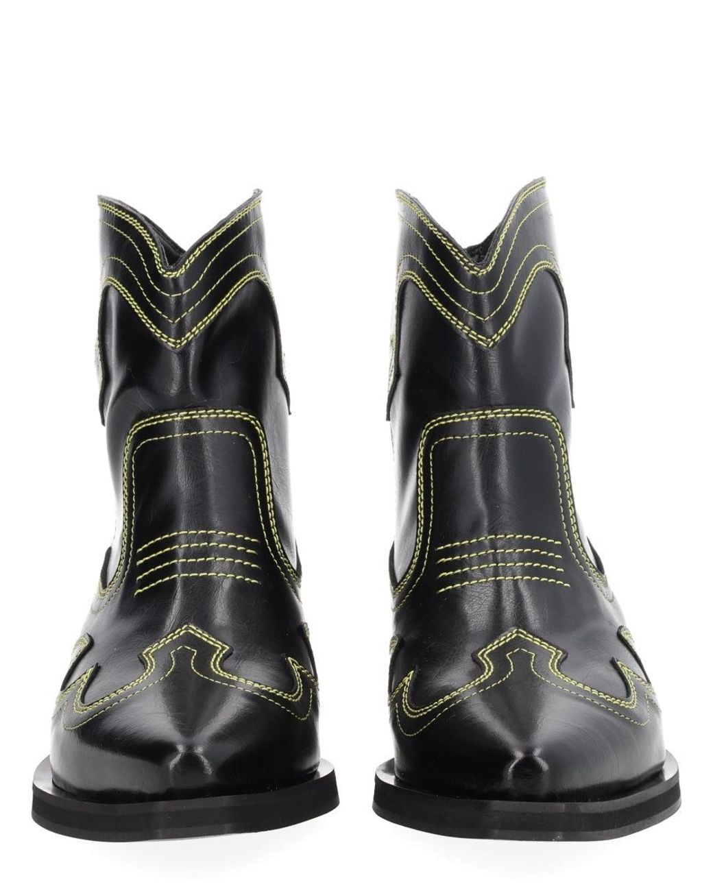 Ganni Black Low Shaft Boot Polyurethane