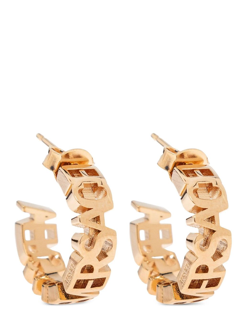 Versace Metallic Logo' Earrings
