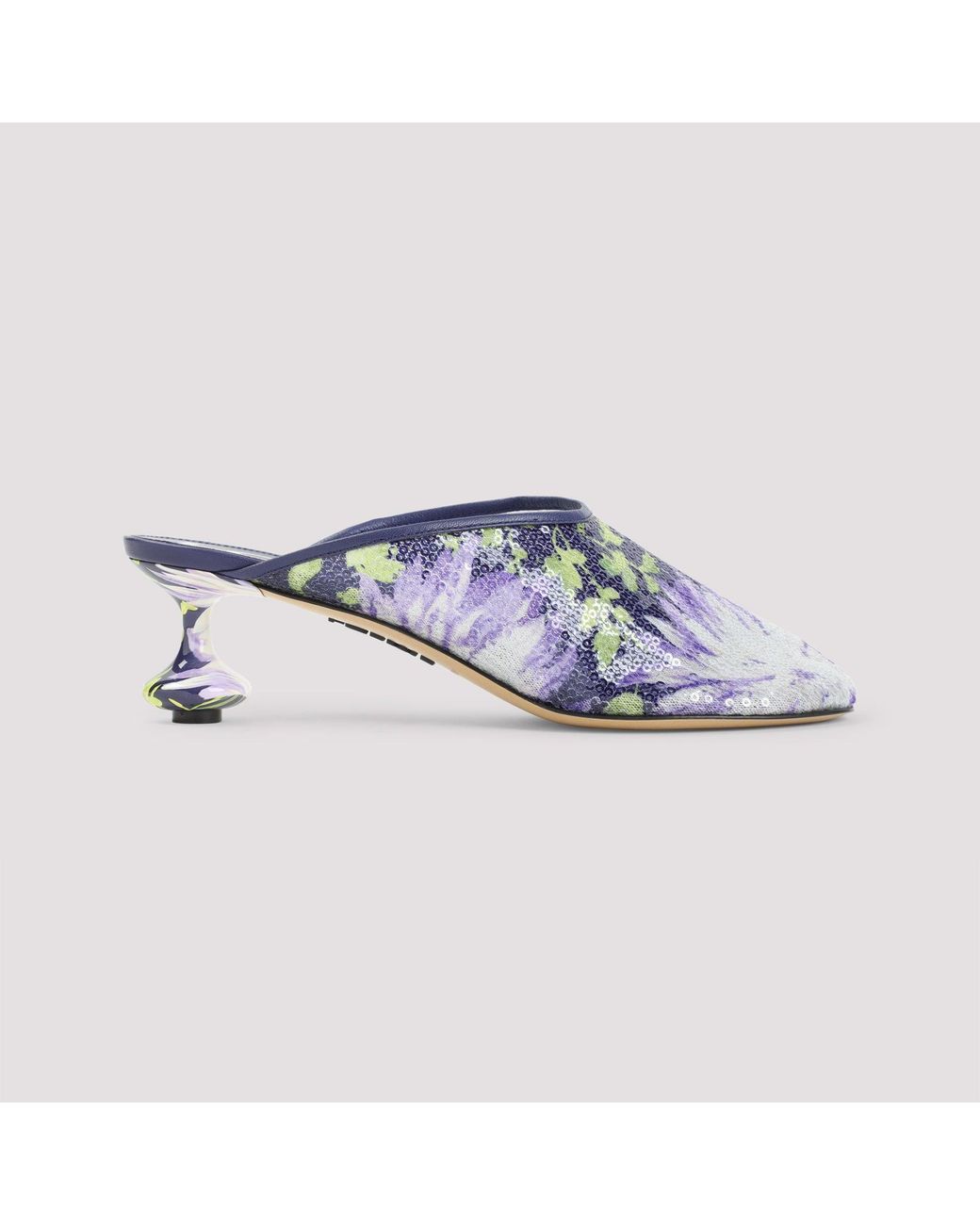 Loewe White Toy 45 Sequins Mules