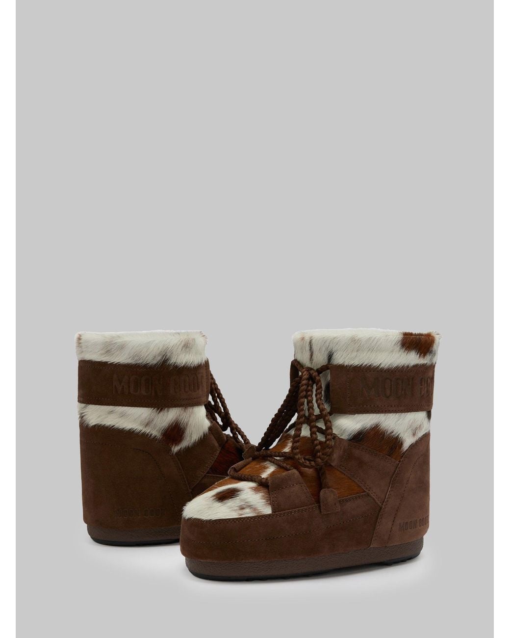 Moon Boot Icon Low Archive 1985 Pony Hair Boots in Brown | Lyst