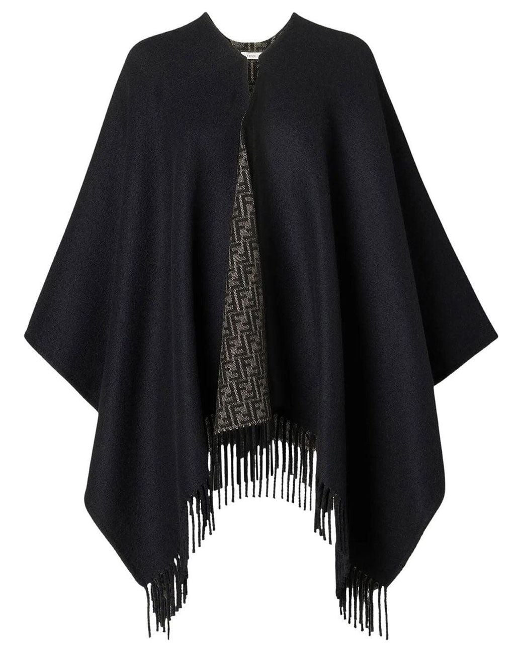 Fendi Black Poncho