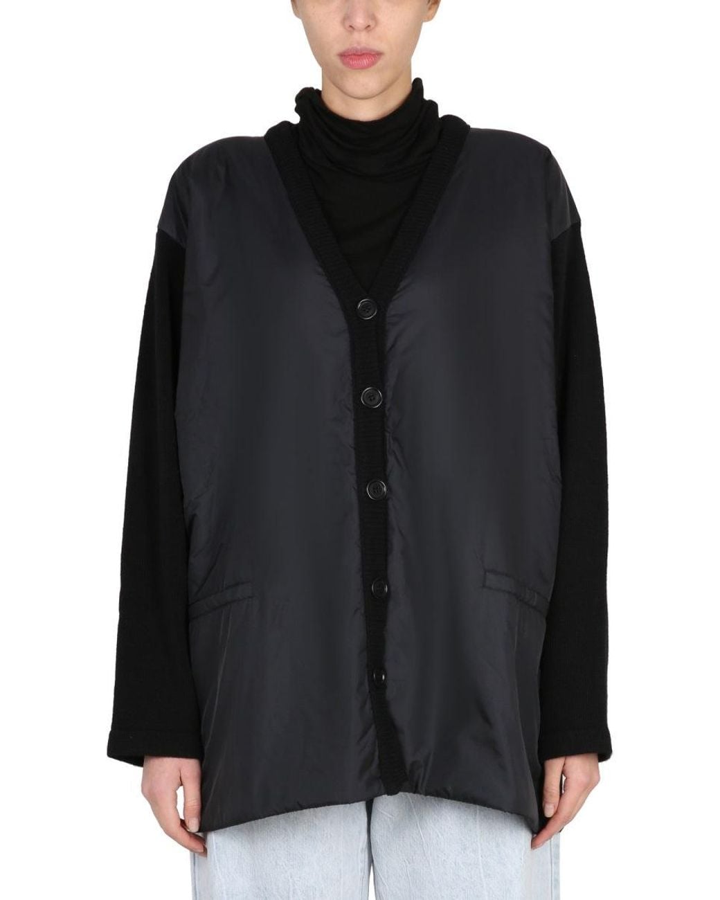 Aspesi Black V-Neck Cardigan