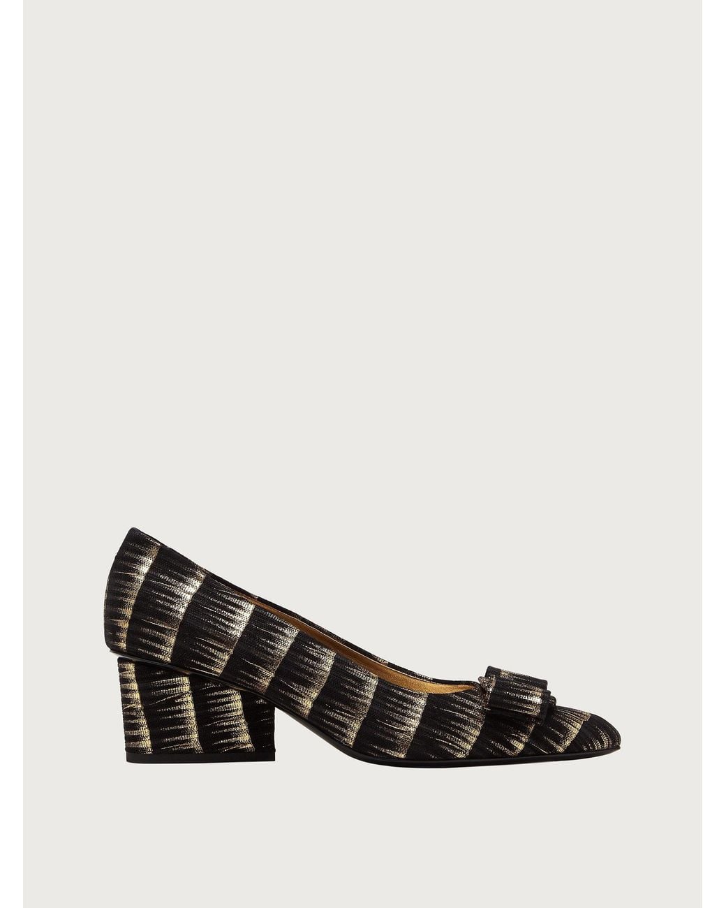 Ferragamo Black Pump — Jacquard