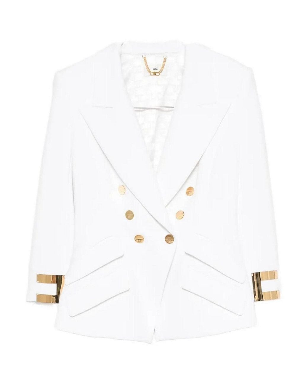 Elisabetta Franchi White Ivory Jacket
