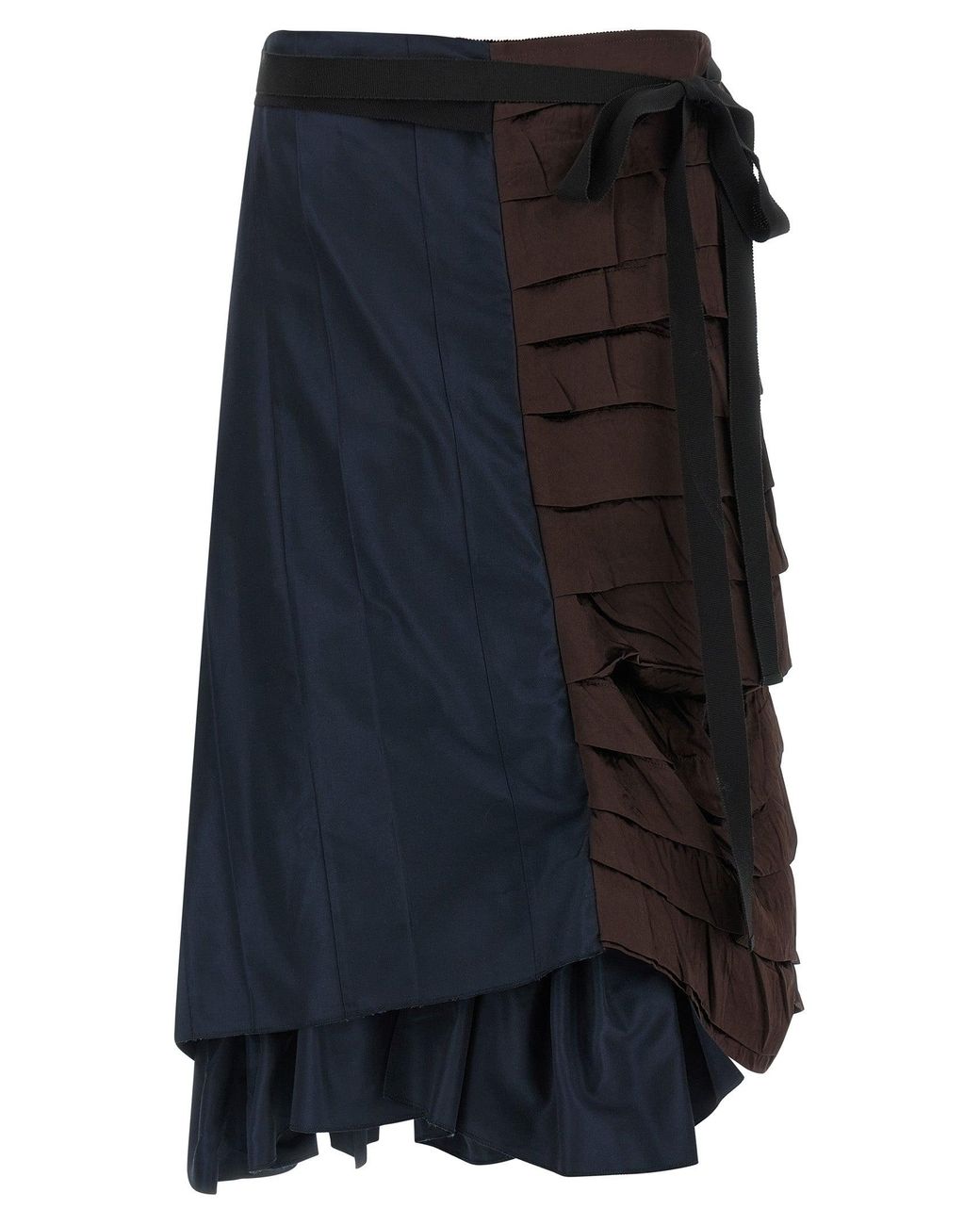 Prada Blue Patchwork Skirt