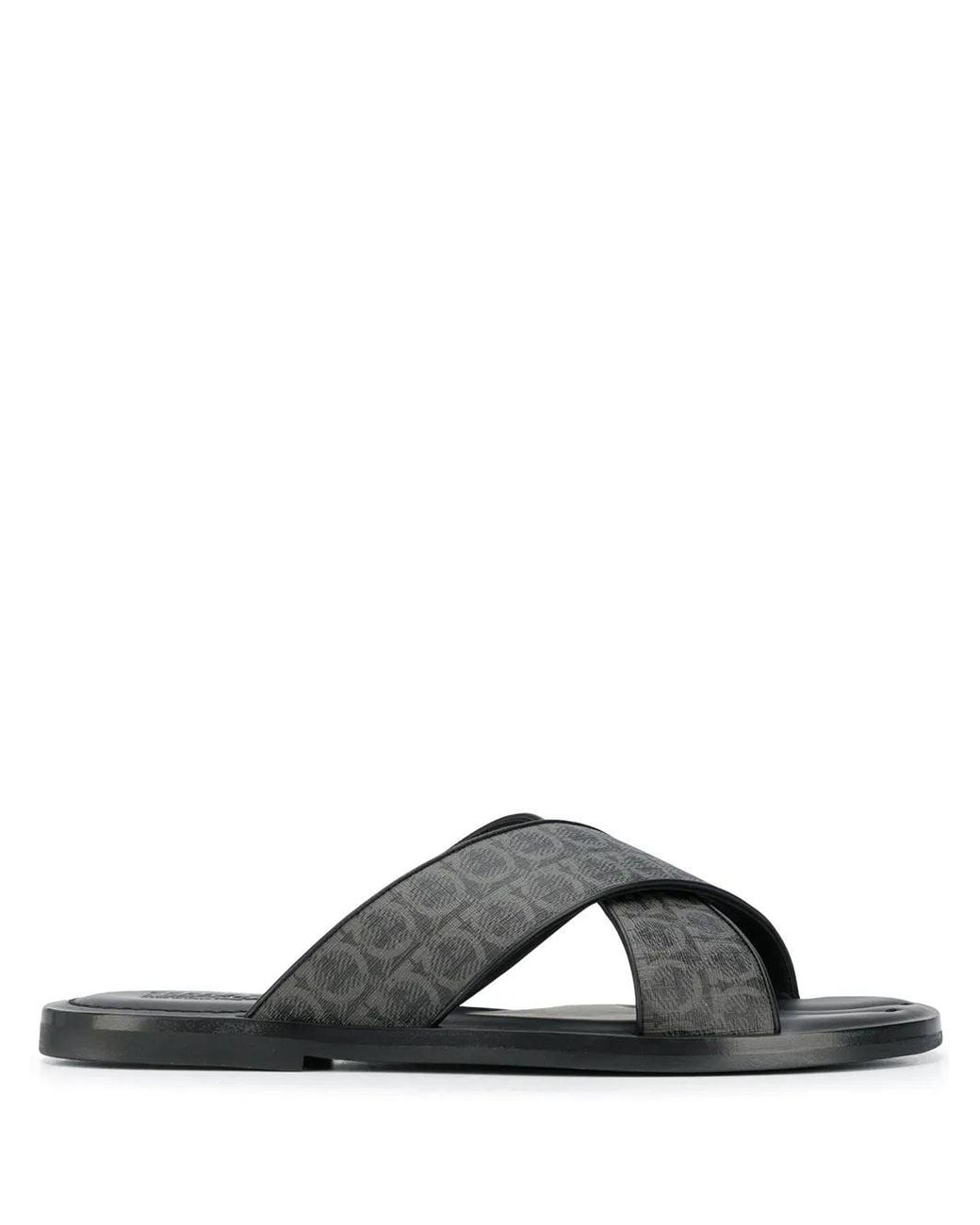 Ferragamo Black Sliders for men