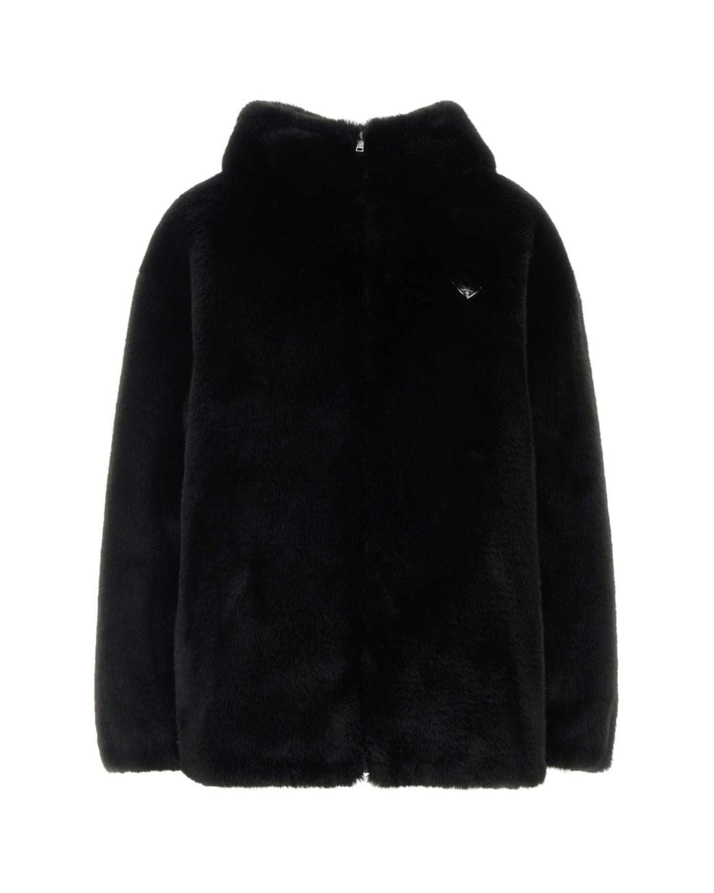 Prada Black Textured Hood Jacket