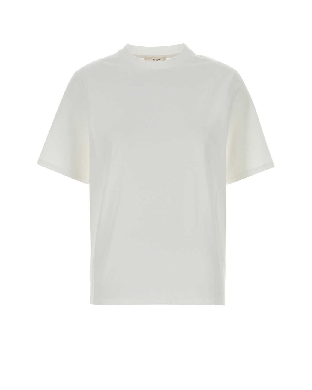 The Row White Solid Crew Neck T-Shirt