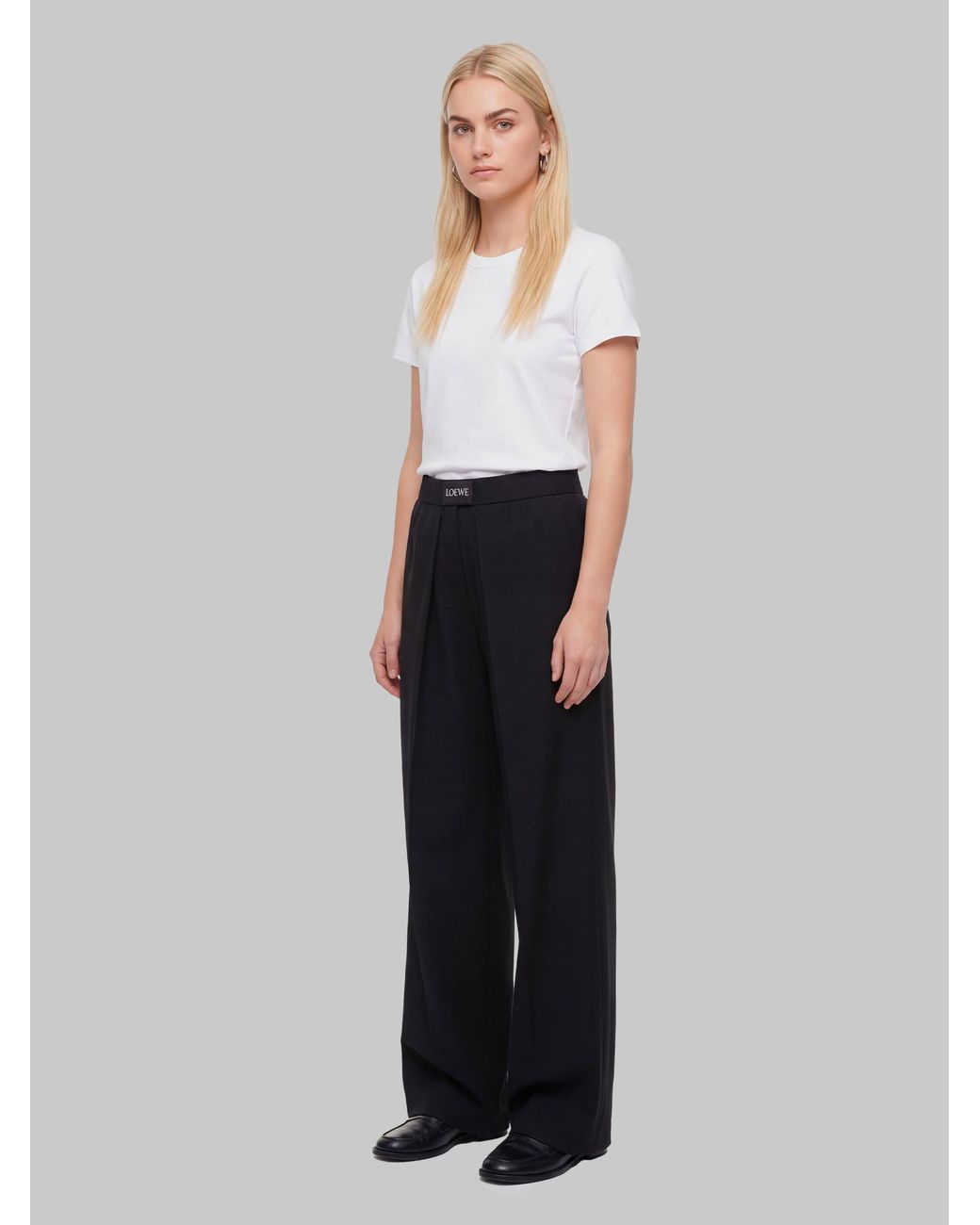 Loewe Black Elasticated Wool Pants