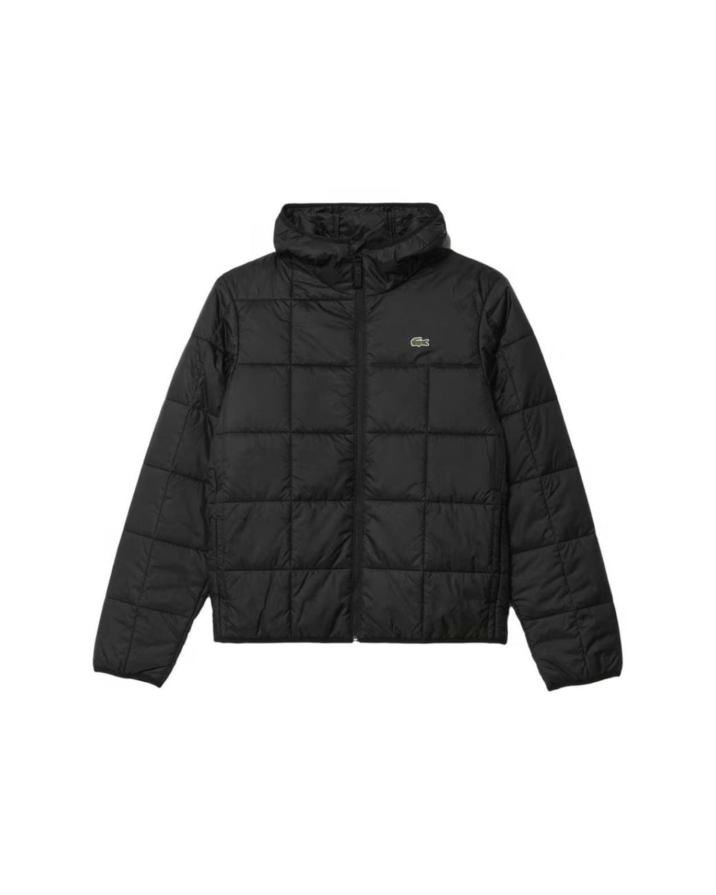 Lacoste Black Logo Waterproof Puffer Jacket for men