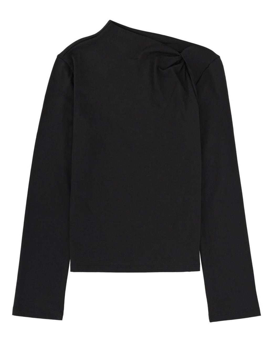 Theory Black Solid V Neck Top