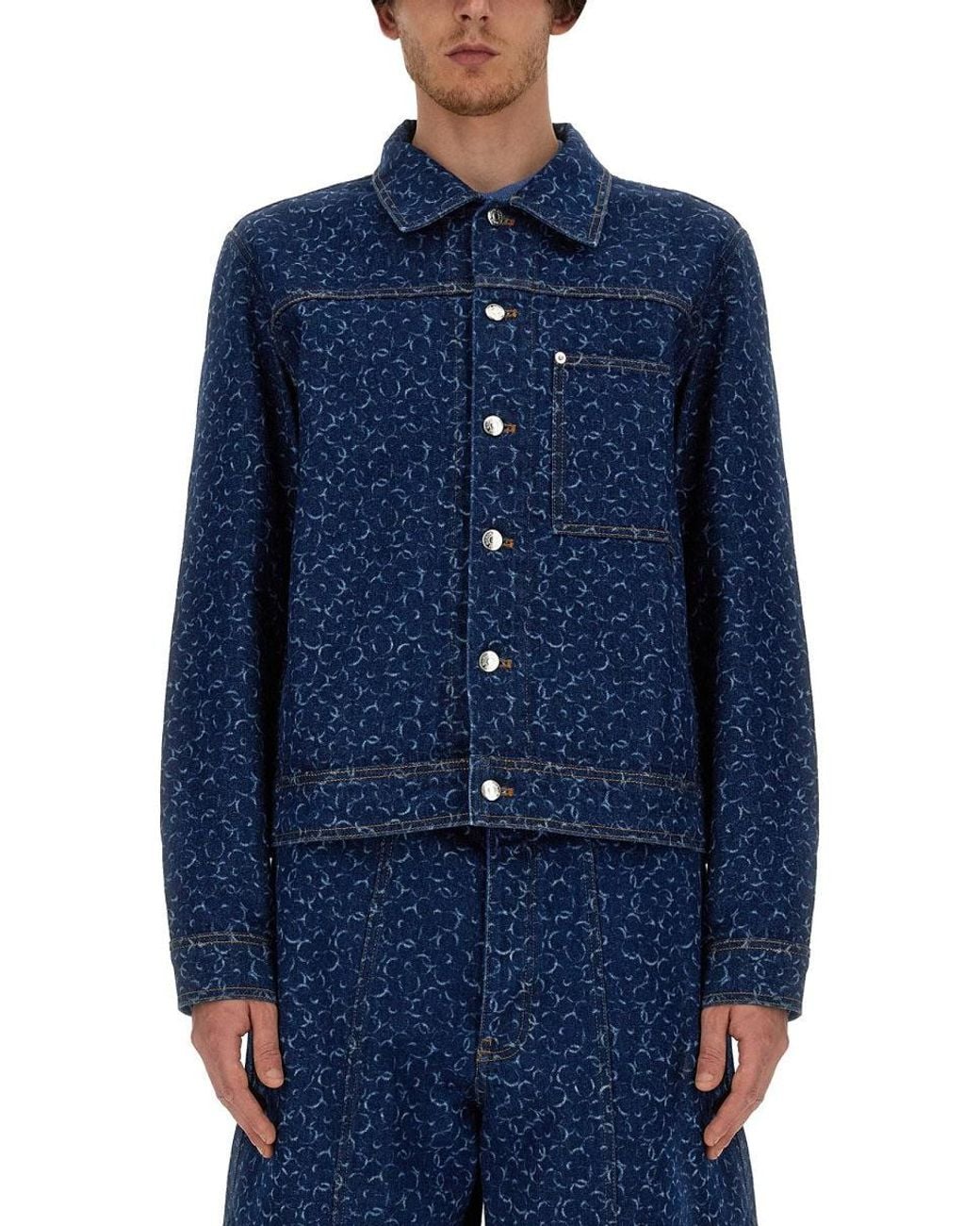 Maison Kitsuné Blue Classic Denim Jacket for men