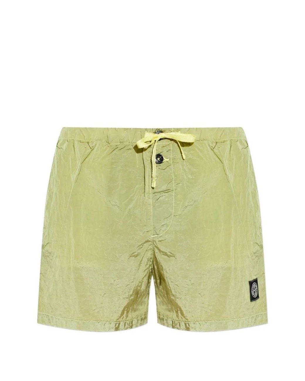 Stone Island Green Adjustable Drawstring Swimsuit for men
