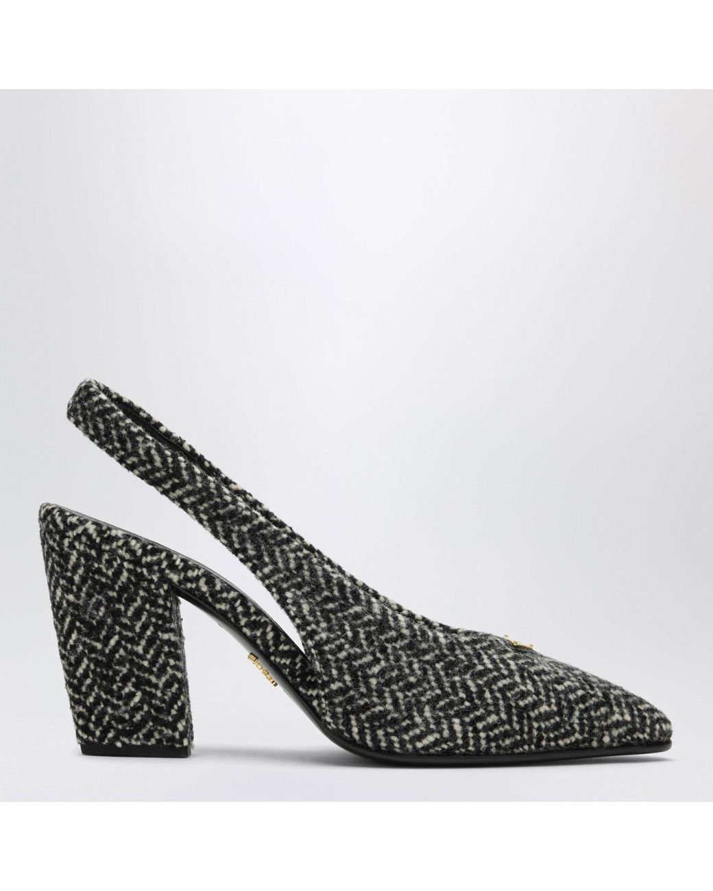 Prada White And Slingback Pumps