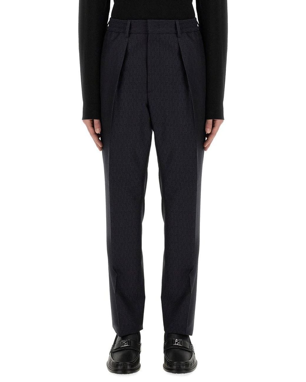 Fendi Black Wool Pants for men