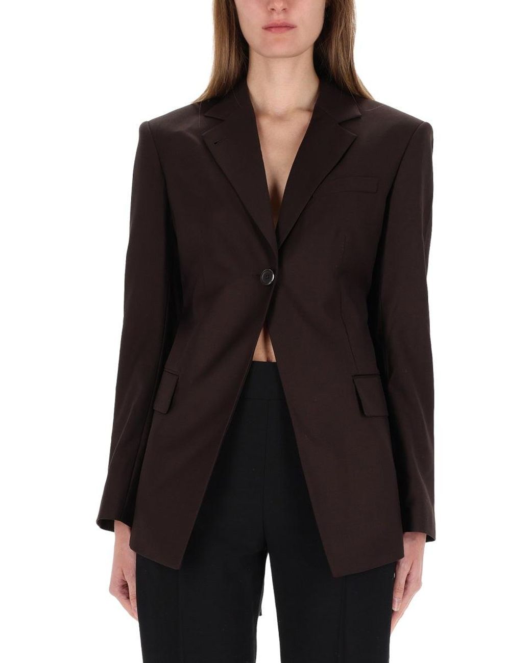 Helmut Lang Black Cutaway Blazer