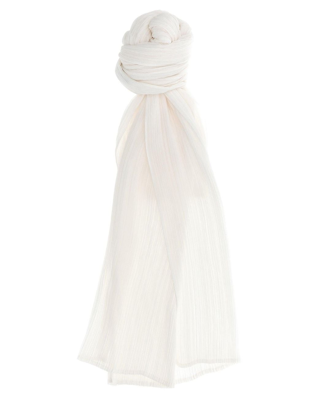 小物 PLEATS PLEASE MADAME-T SMALL WHITE Pleats Please Issey Miyake 'Basic Madame-T Small' Stole in White