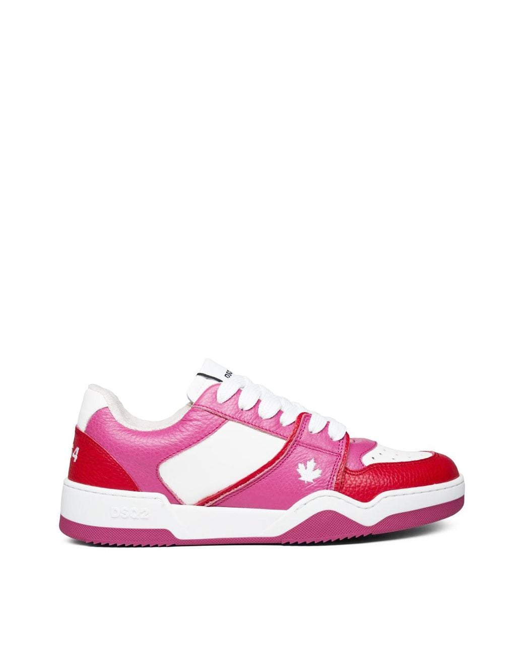 DSquared² Pink Spiker Leaf Logo Sneakers